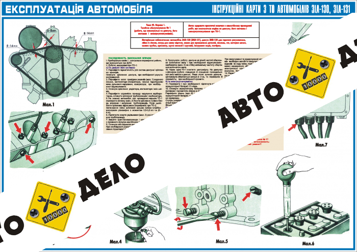 Эксплуатация автомобиля. Техническое обслуживание № 1 (работы, выполняемые по двигателю, его системах и электрооборудованию)