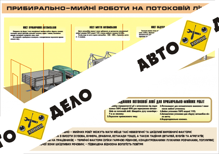 Уборочно-моечные работы на поточной линии