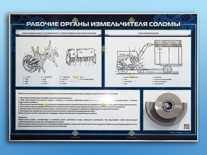 Рабочие органы измельчителя соломы