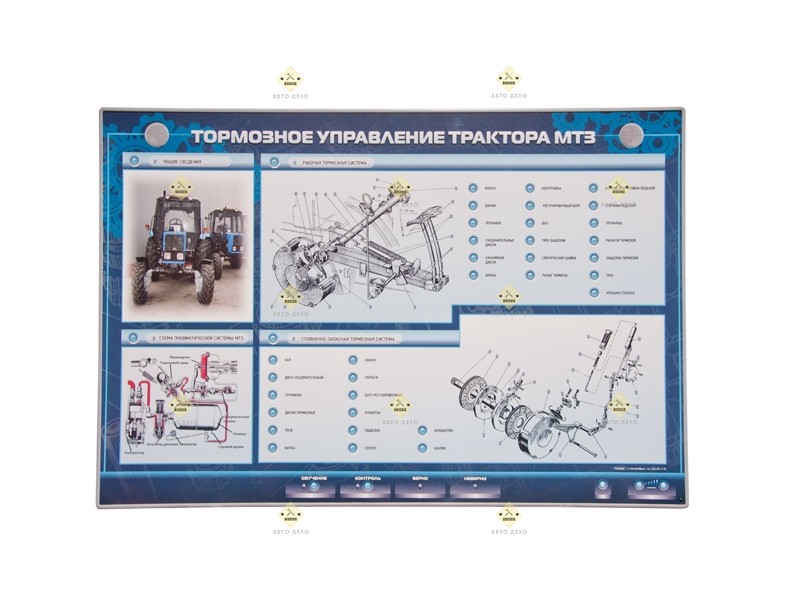 Тормозное управление трактора МТЗ