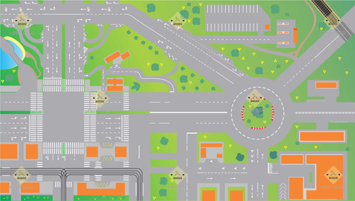 MAGNETIC BOARD - MARKER PANORAMIC «ROAD TRAFFIC IN THE CITY»
